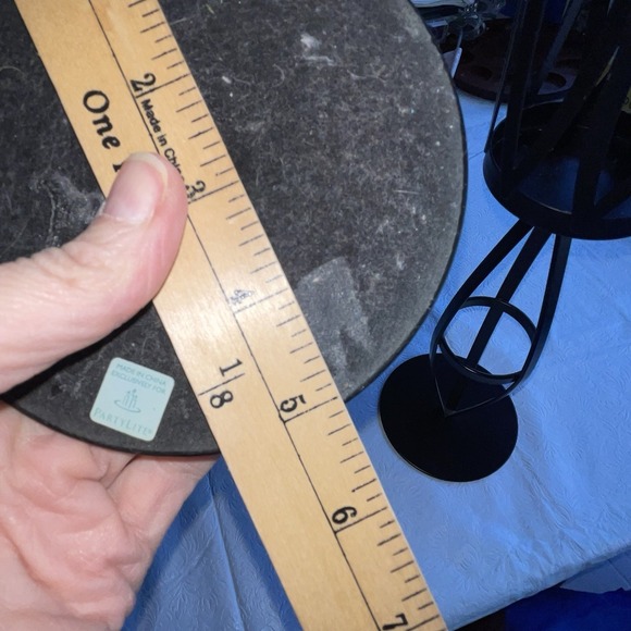 2 PartyLite Abura Pillar Candle Holders 20" and 17" Tall MCM Gothcore Home Decor - Picture 3 of 8